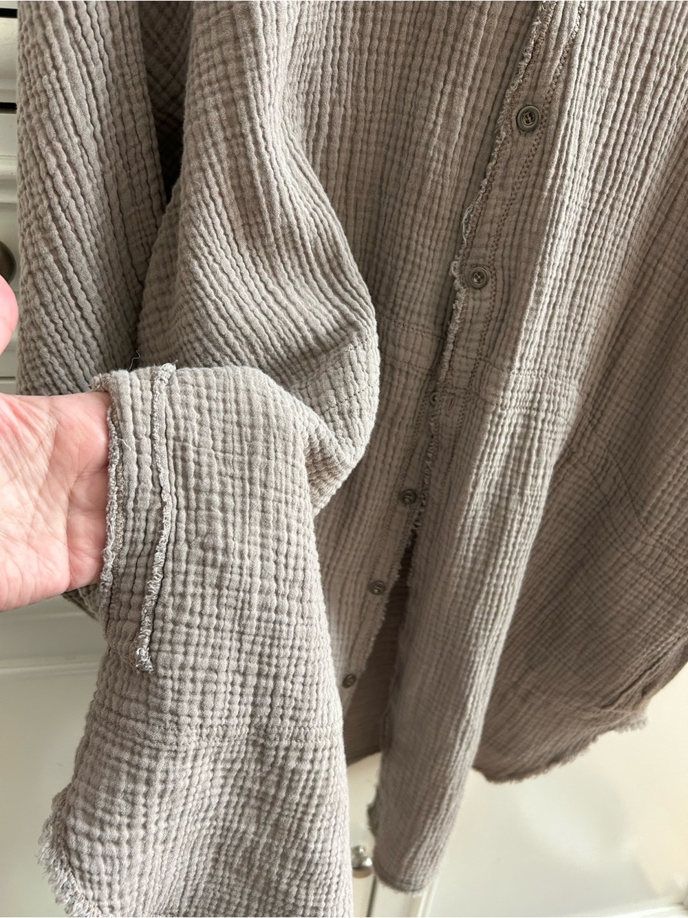 NWOT We the Free Summer Daydream Button Down - Beige - Picture 3 of 4